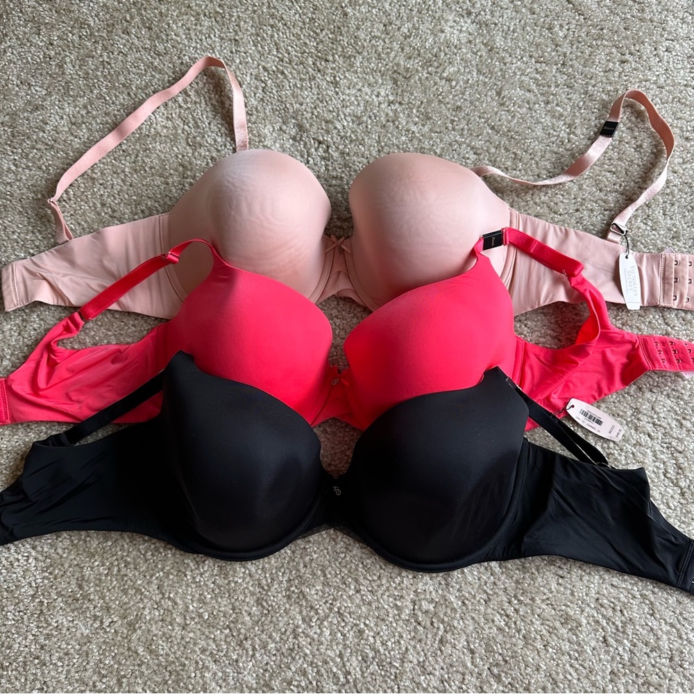 NWT Victoria’s Secret 36DDD Lined Demi Bras - lot of 3